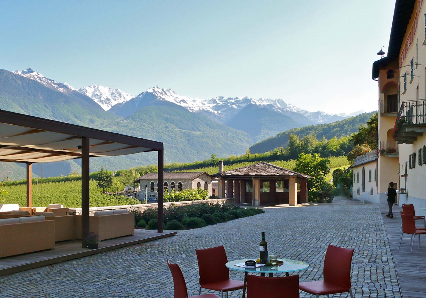External view of the La Gatta estate in Valtellina